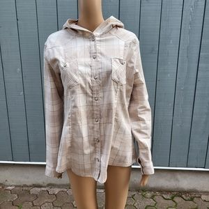 Mountain Hardwear Plaid Hooded Top Sz 12